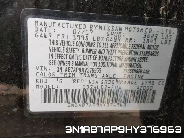 3N1AB7AP9HY376963 фото 2