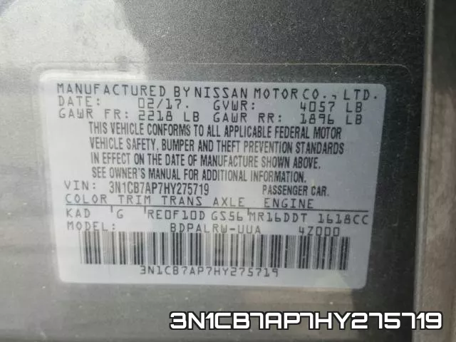 3N1CB7AP7HY275719 фото 2