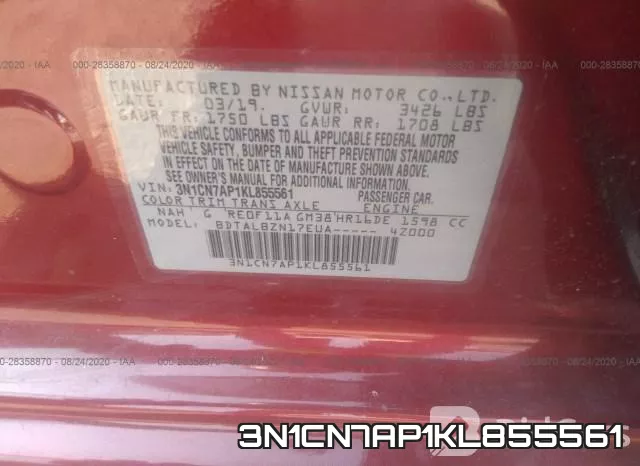 3N1CN7AP1KL855561 фото 10