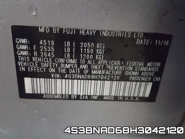 4S3BNAD68H3042120 фото 2