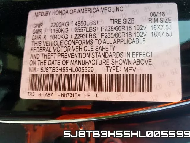 5J8TB3H55HL005599 фото 2