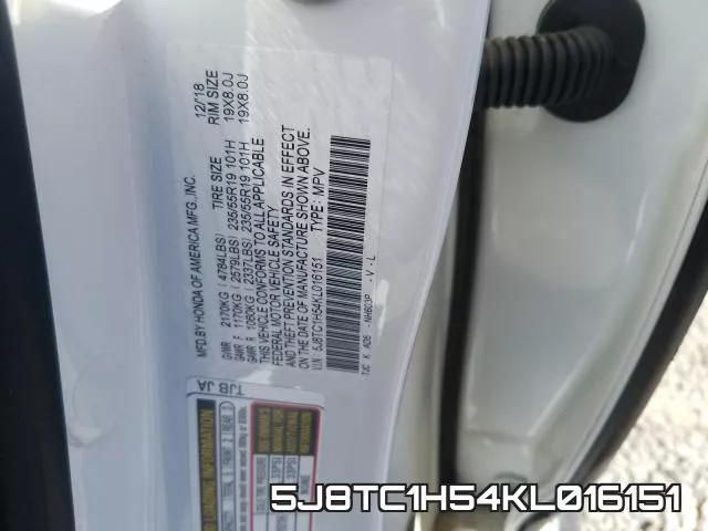 5J8TC1H54KL016151 фото 2
