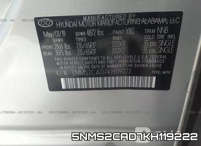 5NMS2CAD7KH119222 фото 10