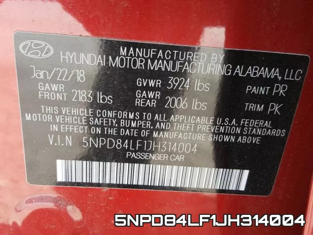 5NPD84LF1JH314004 фото 2