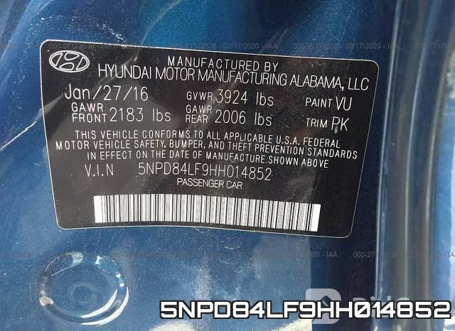 5NPD84LF9HH014852 фото 10