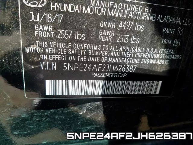 5NPE24AF2JH626387 фото 2