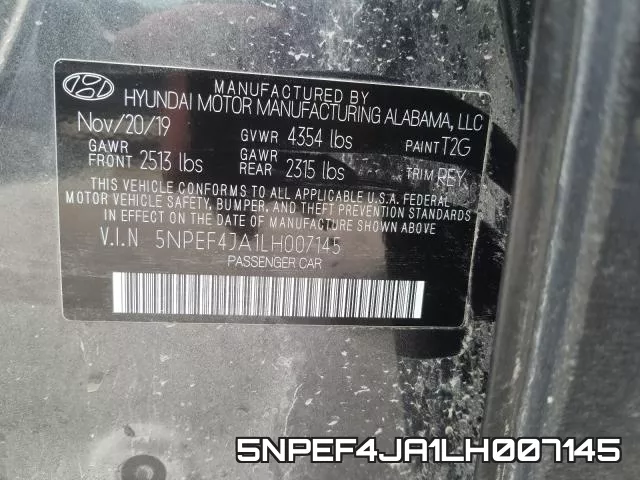 5NPEF4JA1LH007145 фото 2