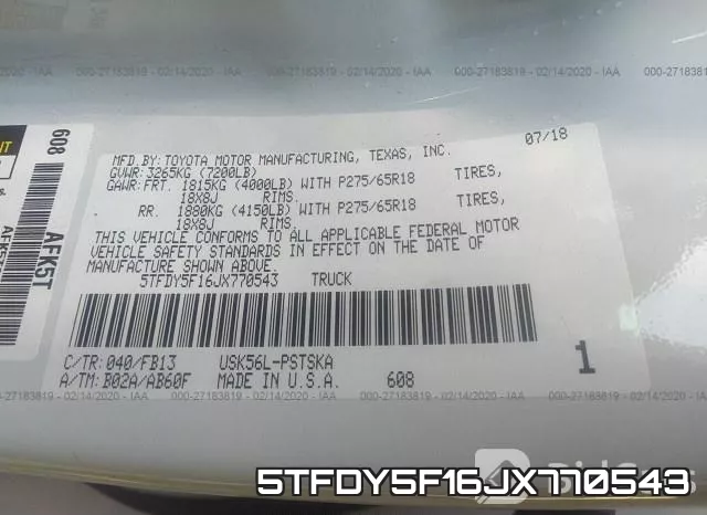 5TFDY5F16JX770543 фото 10