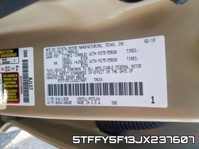 5TFFY5F13JX237607 фото 2