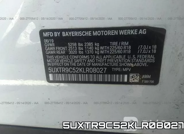 5UXTR9C52KLR08027 фото 10