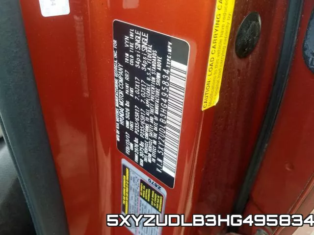 5XYZUDLB3HG495834 фото 2