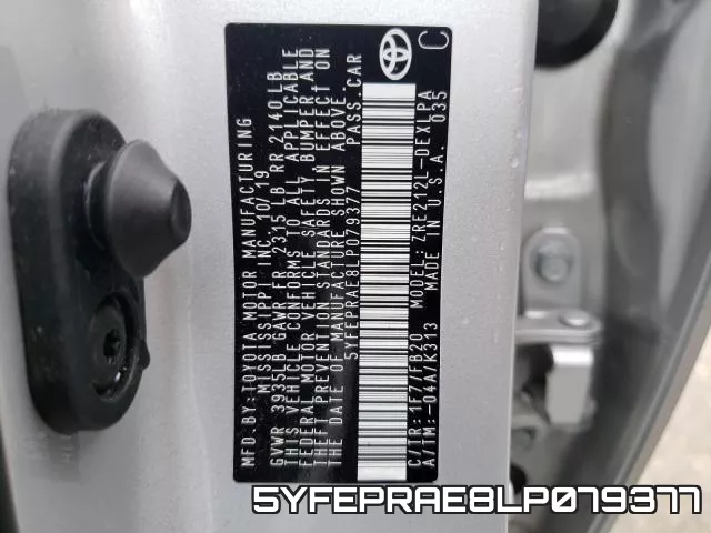 5YFEPRAE8LP079377 фото 2