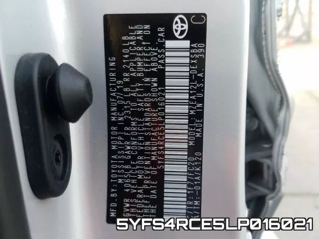5YFS4RCE5LP016021 фото 2