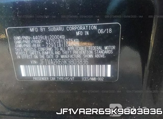 JF1VA2R69K9803836 фото 9