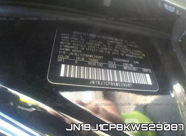 JN1BJ1CP8KW529087 фото 9