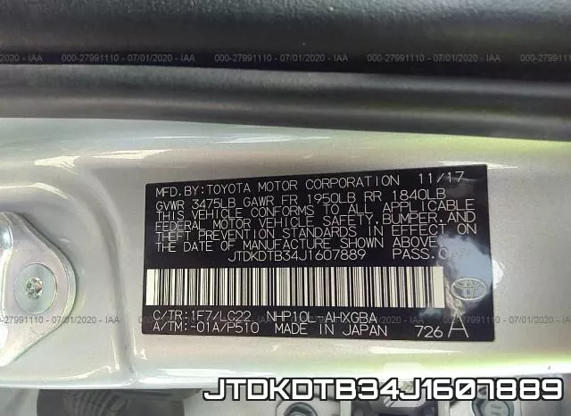 JTDKDTB34J1607889 фото 10