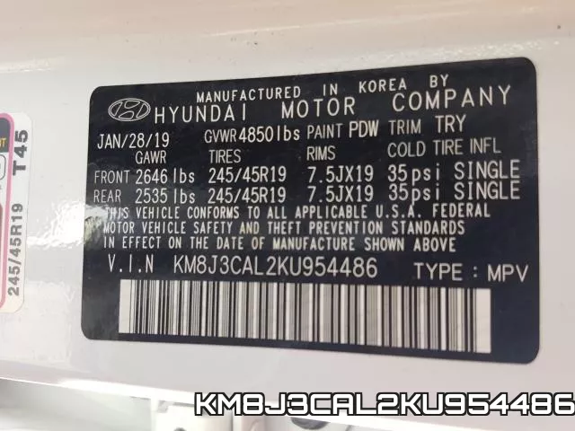 KM8J3CAL2KU954486 фото 2