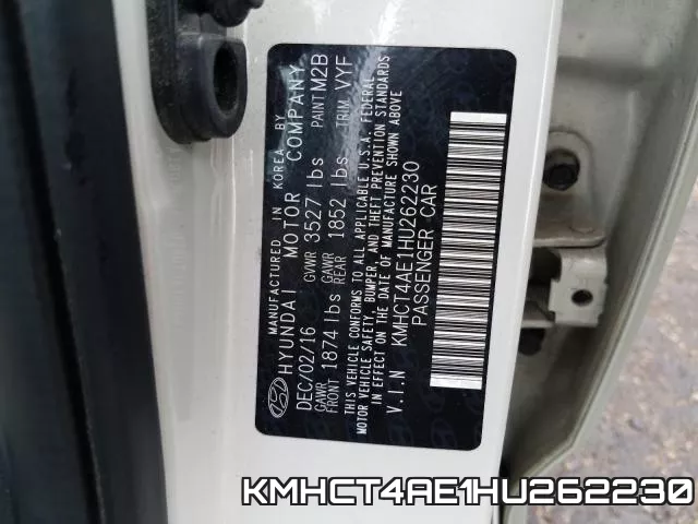 KMHCT4AE1HU262230 фото 2