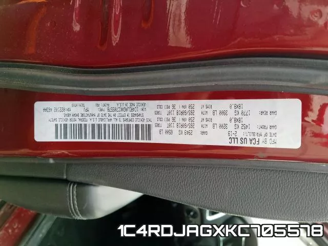 1C4RDJAGXKC705578 фото 2