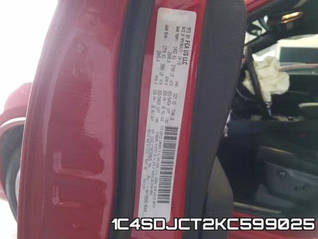1C4SDJCT2KC599025 фото 2