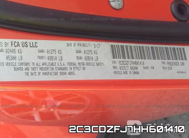 2C3CDZFJ7HH601410 фото 9
