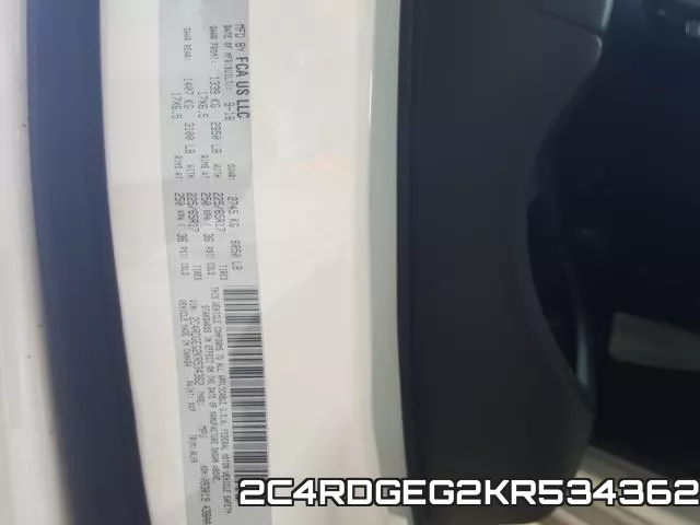 2C4RDGEG2KR534362 фото 2