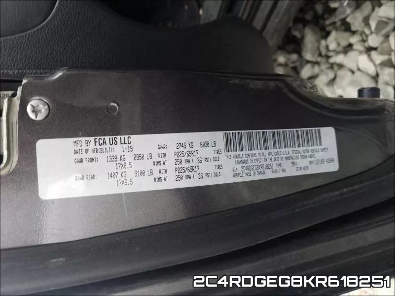 2C4RDGEG8KR618251 фото 2
