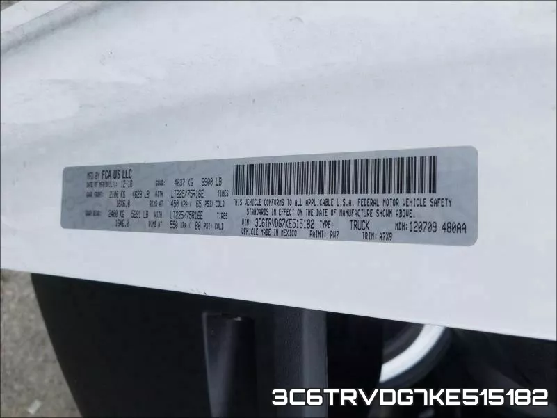 3C6TRVDG7KE515182 фото 2