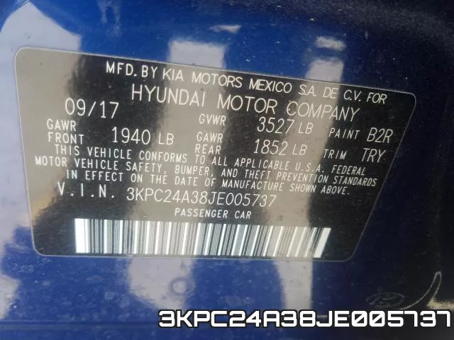 3KPC24A38JE005737 фото 2
