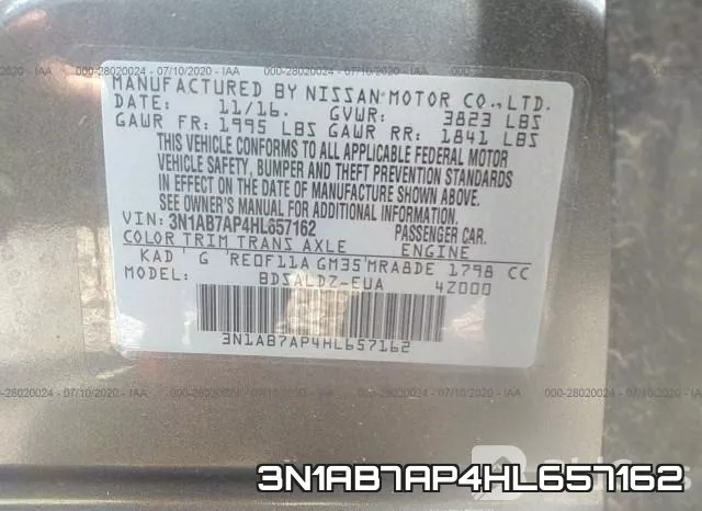 3N1AB7AP4HL657162 фото 9