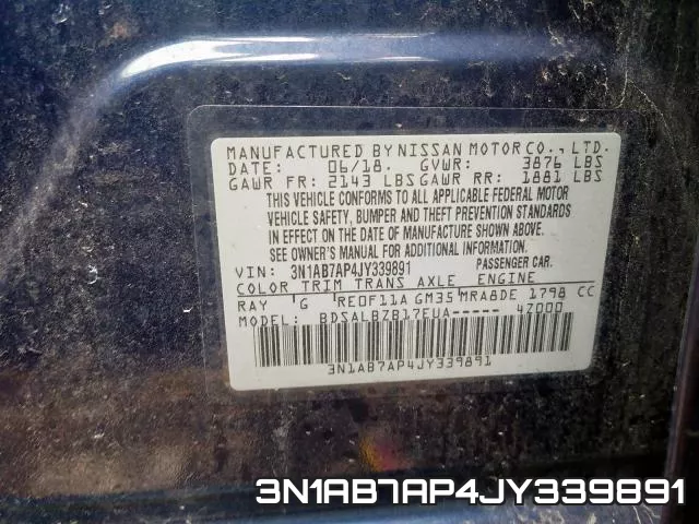 3N1AB7AP4JY339891 фото 2