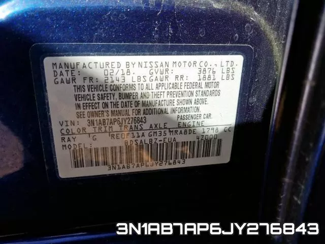 3N1AB7AP6JY276843 фото 2