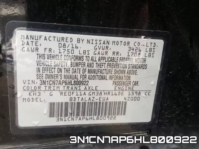 3N1CN7AP6HL800922 фото 2