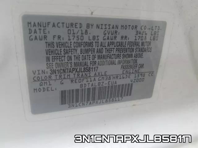 3N1CN7APXJL858117 фото 2