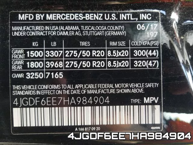 4JGDF6EE7HA984904 фото 2