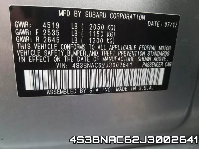 4S3BNAC62J3002641 фото 2