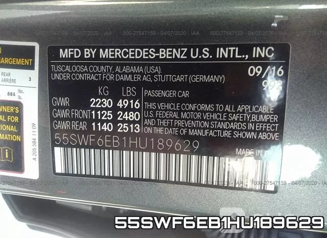 55SWF6EB1HU189629 фото 10