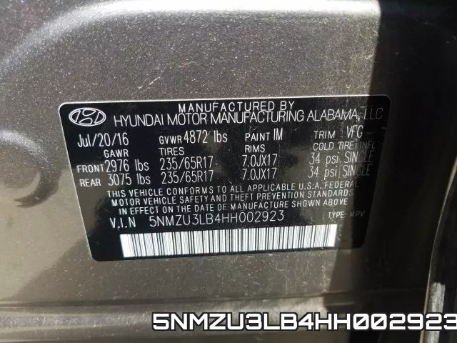 5NMZU3LB4HH002923 фото 2