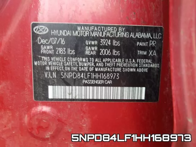 5NPD84LF1HH168973 фото 2