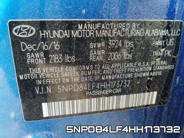 5NPD84LF4HH173732 фото 2