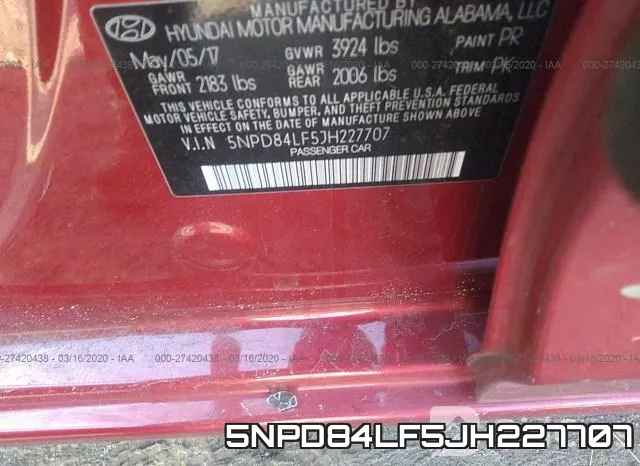 5NPD84LF5JH227707 фото 10