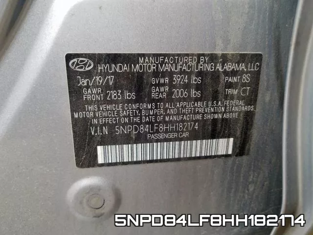 5NPD84LF8HH182174 фото 2