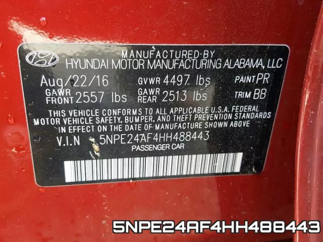 5NPE24AF4HH488443 фото 2