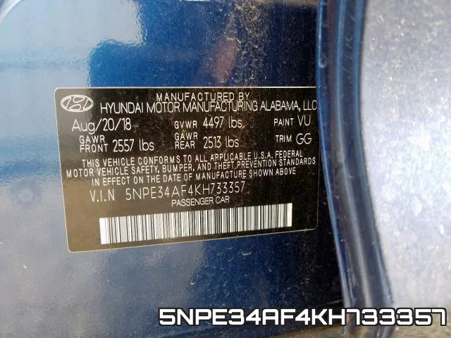 5NPE34AF4KH733357 фото 2