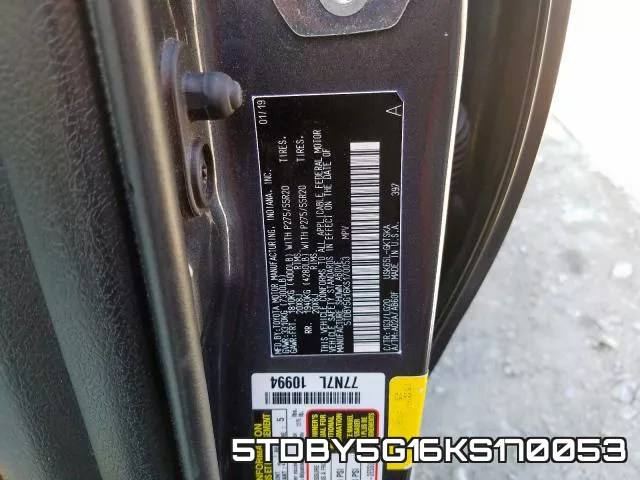 5TDBY5G16KS170053 фото 2
