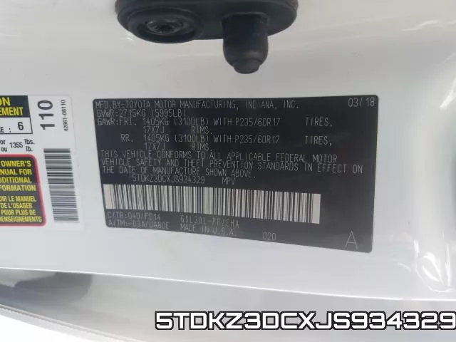 5TDKZ3DCXJS934329 фото 2