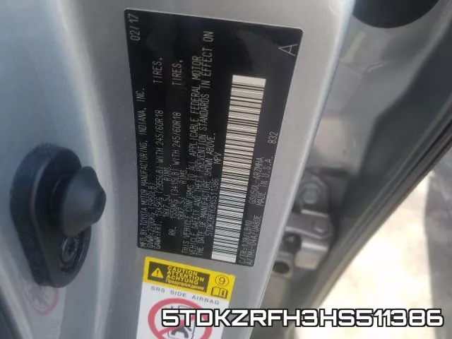 5TDKZRFH3HS511386 фото 2