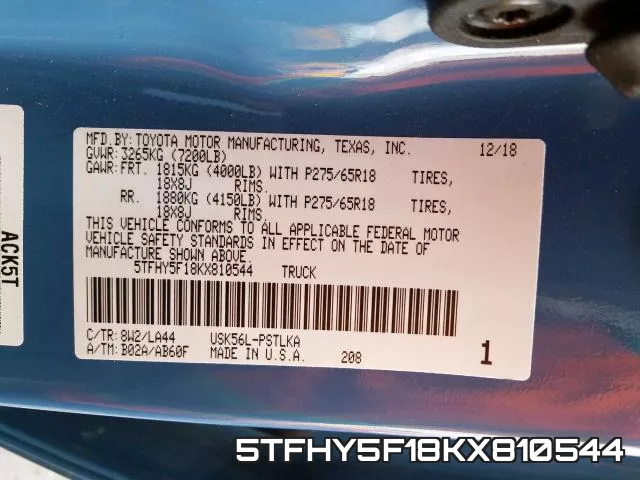 5TFHY5F18KX810544 фото 2