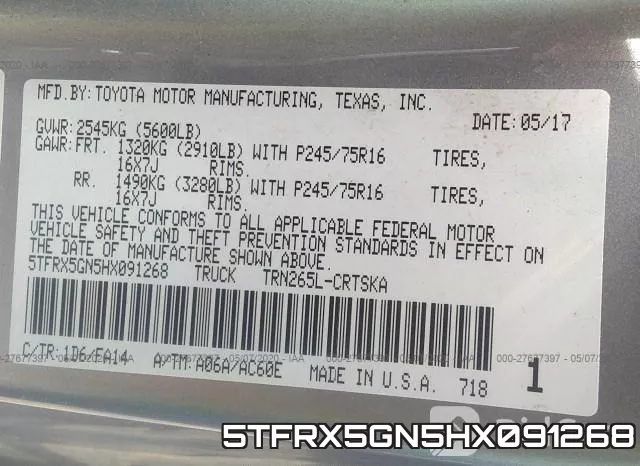 5TFRX5GN5HX091268 фото 10