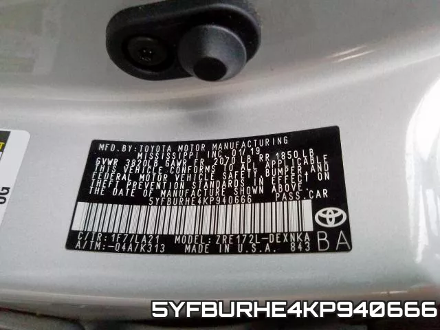5YFBURHE4KP940666 фото 2